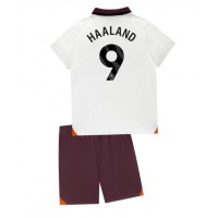 Manchester City Erling Haaland #9 Gostujuci Dres za djecu 2023-24 Kratak Rukav (+ Kratke hlače)